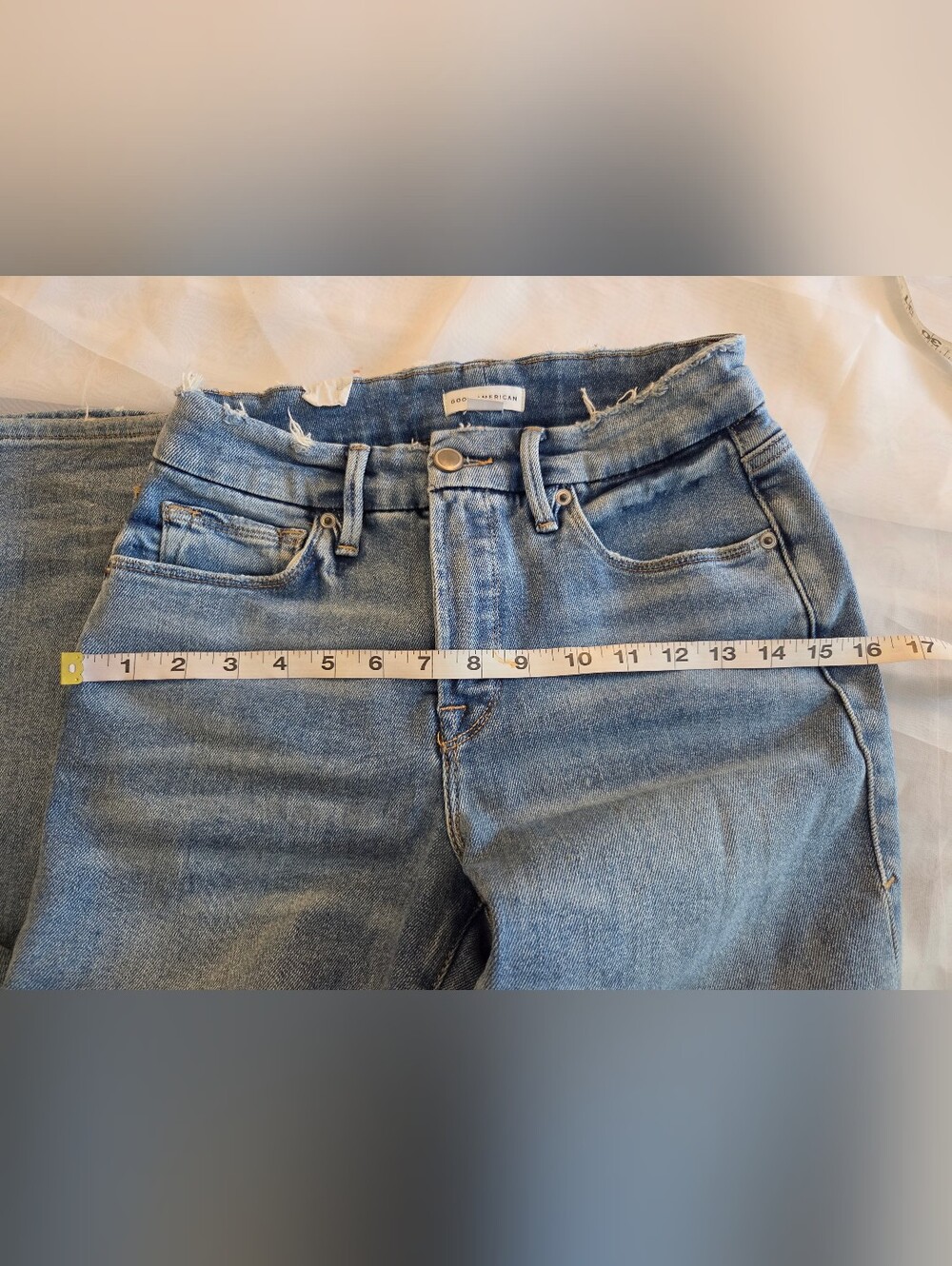 NWT Good American Good Legs -Eco Mid-Rise Straight Leg Distressed Jeans 2 / 26 - Picture 5 of 16